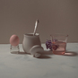 Катерина Куцевол, "Still life in Morandi style with a pink egg and crumpled paper"