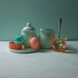 Катерина Куцевол, "Still life with a rose and a pink egg"